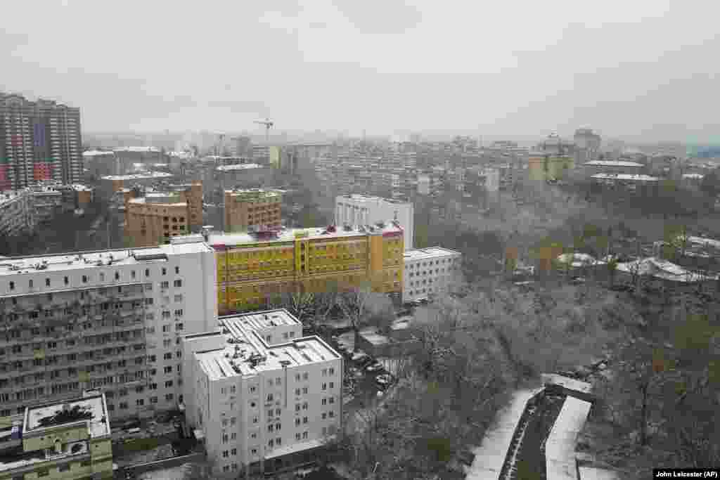 Киев после первого в этом сезоне снегопада, 17 ноября 2022 года 