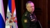 RUSSIA -- Russian Deputy Defense Minister Aleksandr Fomin attends a briefing ahead of the Zapad 2017 military exercises in the Russian Defense Ministry headquarters in Moscow, August 29, 2017