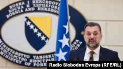 Ministar vanjskih poslova Bosne i Hercegovine Elmedin Konaković, u Sarajevu, 24. januara, 2024. godine. 