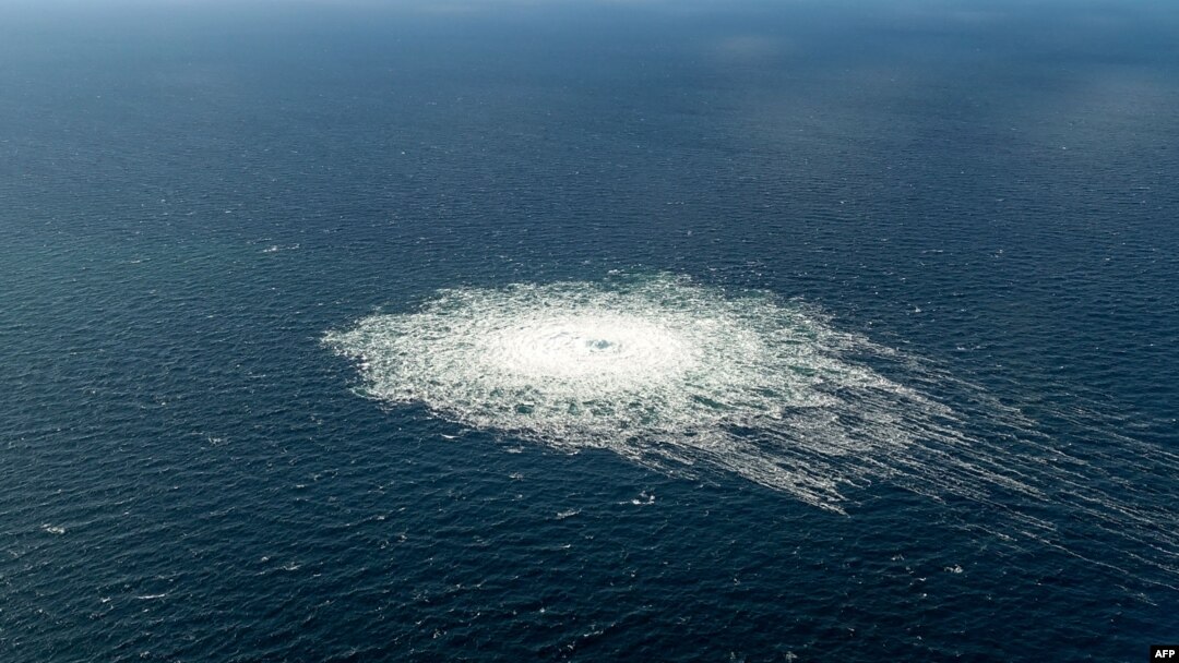 Western officials blamed Russia for the September 26 incident, which all but destroyed the twin pipelines at a spot just east of a Danish island called Bornholm. The explosions were discovered as residual gas in the pipelines bubbled up to the surface. 