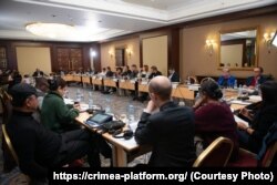 Зустріч учасників міжнародної конференції з українськими посадовцями та народними депутатами України. Київ, 14 жовтня 2023 року