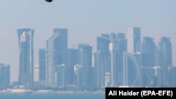 د قطر د پلازمېنې دوحې یوه څنډه