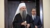 Patrijarh Srpske pravoslavne crkve Porfirije (levo) i predsednik Srbije Aleksandar Vučić, Beograd, 27. decembra 2022.