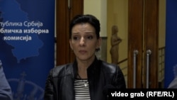 Marinika Tepić tokom štrajka glađu u Skupštini Srbije gde se nalazi Republička izborna komisija, 17. decembar 2023.