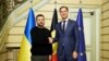 Президент України Володимир Зеленський і прем’єр-міністр Бельгії Александр Де Кроо (праворуч). Брюссель, 11 жовтня 2023 року