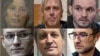 Сағат тілімен санағанда сол жақ жоғарыдан: Ксения, Карелина, Майкл Лик, Гордон Блэк, Юджин Спектор, Марк Фогель және Роберт Вудленд.