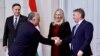 Mađarski premijer Viktor Orban s članovima Predsjedništva BiH u Sarajevu, 4. aprila 2024.