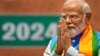 Indijski premijer Narendra Modi na predizbornom skupu njegove nacionalističke partije Bharatija džanata, Nju Delhi, 14. april 2024.