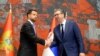 Predsednik Crne Gore Jakov Milatović sa predsednikom Srbije Aleksandrom Vučićem. Ovo je Milatovićeva prva zvanična poseta Beogradu, 10. jul 2023.