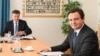 Miroslav Lajčak i Aljbin Kurti u Prištini, jun 2022.