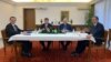 Premijer Kosova Aljbin Kurti, izaslanik EU MIroslav Lajčak, visoki predstavnik EU za zajedničku spoljnu politiku i bezbednost Žozep Borelj i predsednik Srbije Aleksandar Vučić u Briselu 18. marta 2023.