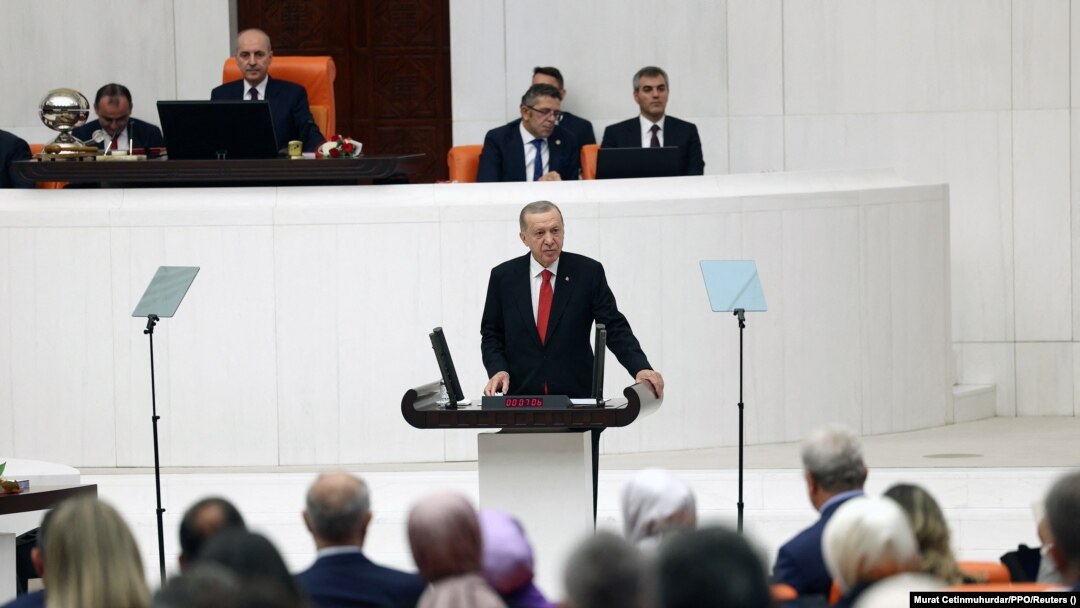 Erdogan u obraćanju zastupnicima parlamenta, Ankara, Turska, 1. oktobra 2023.