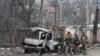 Руски военни във Волноваха, Източна Украйна