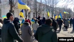 Акції українців на початку окупації на півдні України, березень 2022 року