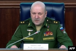 Генерал-лейтенант Росії Ігор Кирилов виступає на брифінгу в Москві 24 жовтня 2022 року