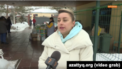 Златослава Близнюк, глава инициативной группы по сбору помощи Украине. Нур-Султан, 2 марта 2022 года