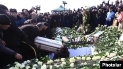 Armenia - 6-month-old Seryozha Avetisian is buried in Gyumri, 21Jan2015.
