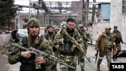 Батальон "Ахмат" на территории Мариупольского металлургического комбината им. Ильича после зачистки военнослужащими России и "ДНР". Апрель 2022 года 