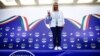 Liderka partije Braća Italije, Giorgia Meloni u Rimu tokom izborne noći, 26. septembar 2022. 