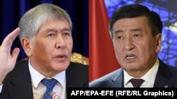 Экс-президент Алмазбек Атамбаев и действующий глава Кыргызстана Сооронбай Жээнбеков.