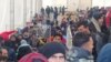 Migranti u kampu Lipa u blizini Bihaća, dan nakon što je izgorio u požaru, 24. decembra 2020.