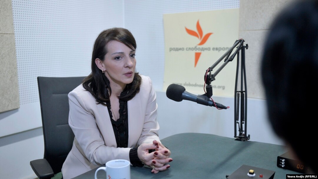 Marinika Tepić, funkcionerka opozicione Stranke slobode i pravde (SSP) u Srbiji 