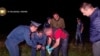 Armenia - Investigators inspect the scene of a deadly shooting in Aparan, June 19, 2022.