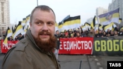 Дмитрий Демушкин, лидер националистического движения «Русские» и организатор «Русских маршей». Москва, 4 ноября 2014 года.
