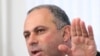 Armenia - Alik Sarkisian, Armenian police chief, at a press conference, Yerevan, 28Apr2009