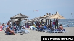 Plaža u Ulcinju, jula 2019. 