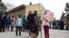 A Pakistani Christian survivor of an attack on a church leaves after attending Christmas Day mass in Quetta on December 25, 2017.
