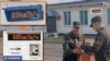 На заднем плане фотографии на военной базе в Беларуси виден цифровой монитор, измеряющий уровень радиации