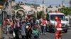 Locuitorii taberei de refugiați Jenin și-au părăsit casele în timp ce armata israeliană a continuat o operațiune în zonă marți, 4 iulie 2023. 