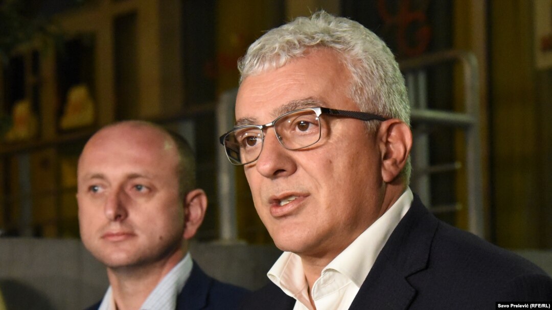 Milan Knežević i Andrija Mandić su u maju 2019. prvostepenom odlukom Višeg Suda osuđeni na po pet godina zatvora. (Podgorica, novembar 2020.)