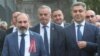 Armenia -- Prime Miinister Nikol Pashinian and National Security Service Director Artur Vanetsian (R) walk in downtown Yerevan, September 21, 2018.