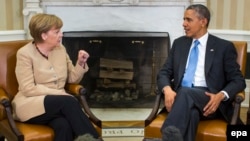 Obama və Merkel Ağ evdə, 2 may 2014