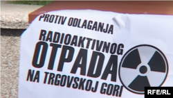 Slika sa jednog od protesta protiv izgradnje odlagališta radioaktivnog otpada