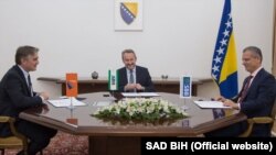 Željko Komšić (Demokratska Fronta), Bakir Izetbegović (Stranka demokratske akcije), Fahrudin Radončić (Savez za bolju budućnost)