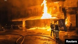 საილუსტრაციო ფოტო. რუსული დრონებით შეტევის შედეგად გამოწვეული ხანძარი ხარკოვში