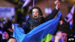 Участники протестов в Киеве, декабрь 2013 года/