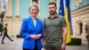 Ursula von der Leyen i Volodimir Zelenski u Kijevu, Ukrajina, septembar 2022.