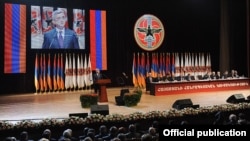 Armenia - President Serzh Sarkisian addresses a pre-election congress of his Republican Party, 10Mar2012.