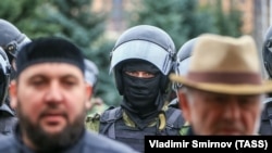 Митинг в Магасе против принятия соглашения об установлении границы между Ингушетией и Чечней, октябрь 2018 года