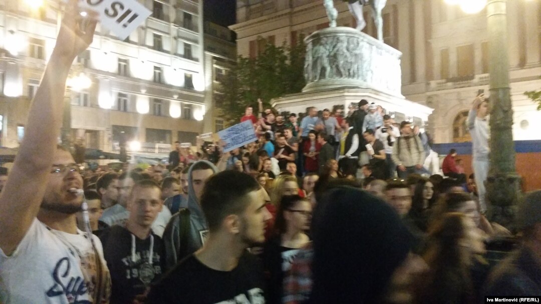Sa protesta protiv novoizabranog predsjednika Srbije Aleksandra Vučića, Beograd