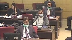 Fadil Novalić (prvi red), Fahrudin Solak (drugi red) i Fikret Hodžić (treći red) na ročištu u Sudu BiH, 30. maj