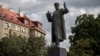 Памятник маршалу Ивану Коневу до его демонтажа в 2020 году