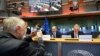 Belgium - A member of the European Parliament takes a picture of Armenian Prime Minister Nikol Pashinian in Brussels, March 4, 2019.