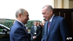 Ռուսաստանի նախագահ Վլադիմիր Պուտինը և Թուրքիայի նախագահ Ռեջեփ Էրդողանը, 5 հունվարի, 2020թ.