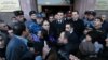 Armenia - Prosecutor-General Kostanian (C) addresses protesters in Gyumri, 15Jan2015.