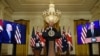 Američki predsjednik Joe Biden na virtuelnoj konferenciji za novinare o nacionalnoj sigurnosti s britanskim premijerom Borisom Johnsonom i australijskim premijerom Scottom Morrisonom u Bijeloj kući u Vašingtonu, 15. septembra 2021. godine kada je predstavljen AUKUS. 